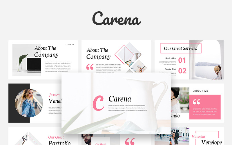 Carena Lookbook Style PowerPoint template PowerPoint Template