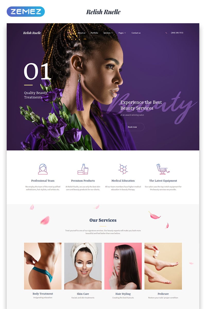 Plantilla Web "Relish Ruelle - Beauty Multipage Clean HTML" #76139