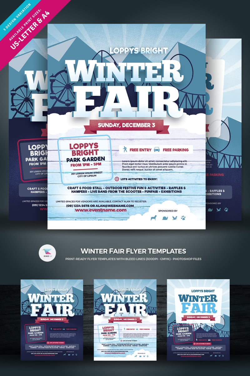 Winter Fair Flyer Corporate Identity Template #76128