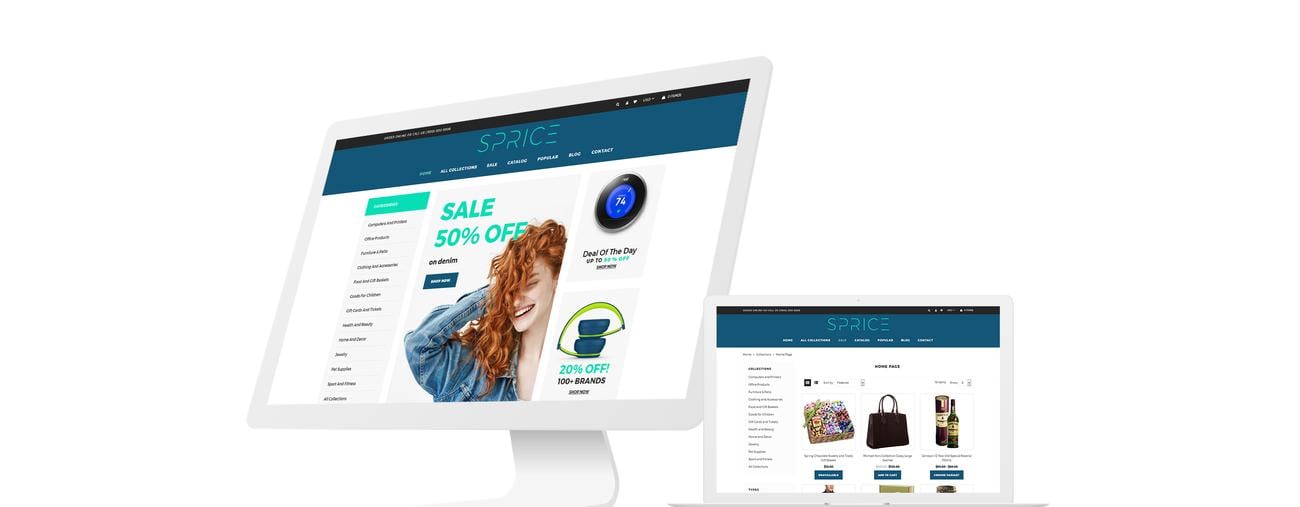 мощная чистая тема bootstrap shopify