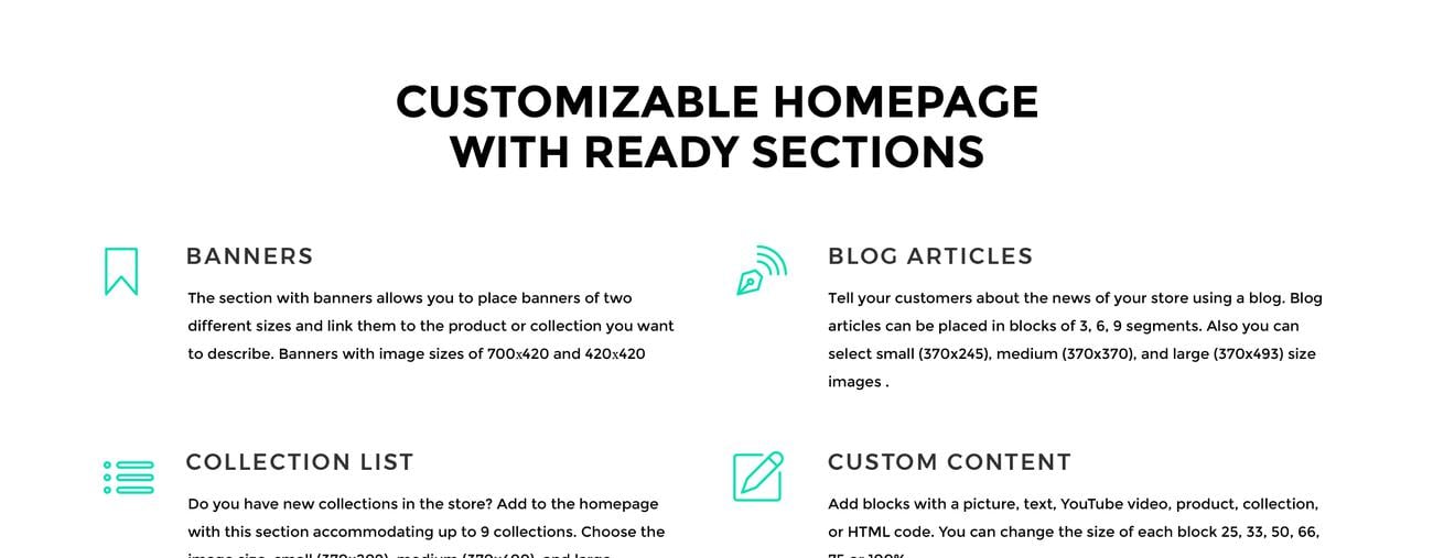 мощная чистая тема bootstrap shopify