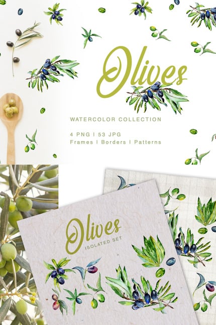 Template #76248 Olives Watercolor Webdesign Template - Logo template Preview