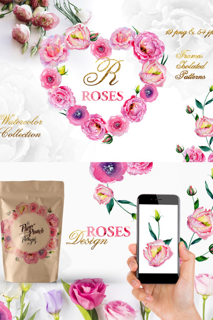 Template #76253 Roses Watercolor Webdesign Template - Logo template Preview