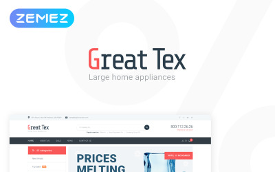 Great Tex - Home Appliances Online Store Multipurpose Clean Elementor