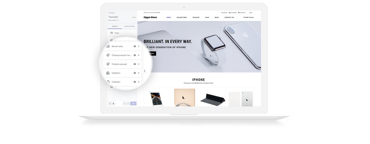 электроника и гаджеты clean shopify тема