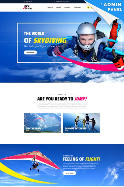 Kit Graphique #76296 Sports Parachuting MotoCMS 3 - MotoCMS
