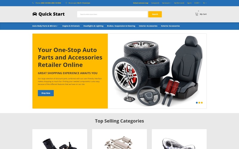 Quick Start - Cars & Motorcycles E-commerce OpenCart Template