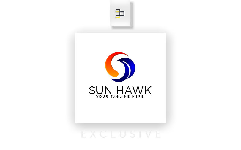 Sun Hawk logo for any product Logo Template