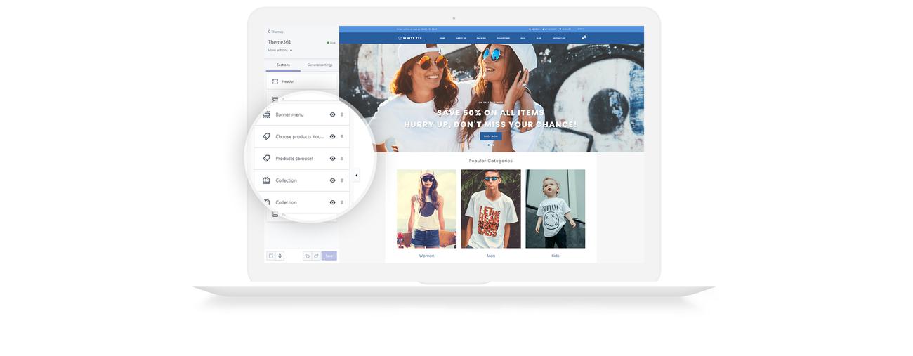 одежда отзывчивая практичная тема shopify