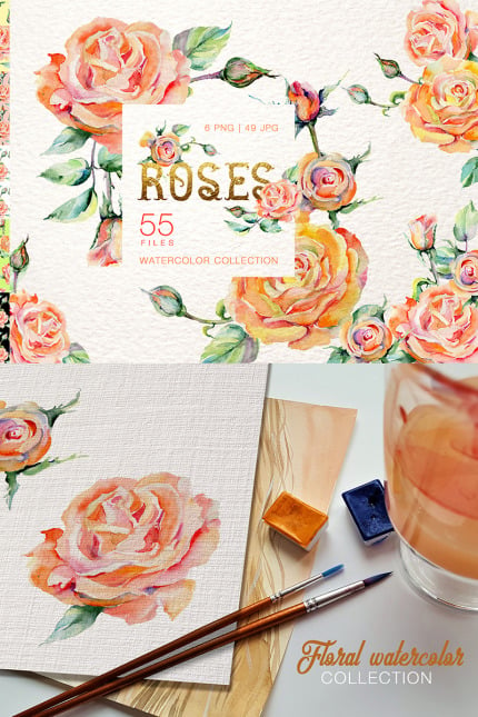 Template #76335 Rose Watercolor Webdesign Template - Logo template Preview