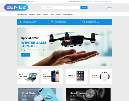 BestEl - Electronics Store Ready-To-Use Minimalistic OpenCart Template
