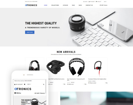 ETRONIX - Electronics Store Ready-To-Use Minimalistic Shopify Theme