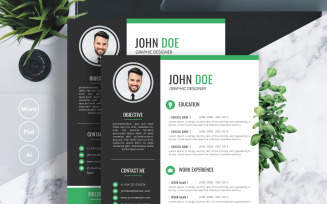 John Doe+Business Card Resume Template