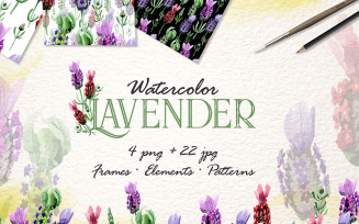 lavender Watercolor Png - Illustration