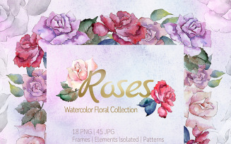Roses Watercolor Png - Illustration