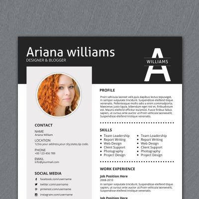 A Williams Professional Resume Template