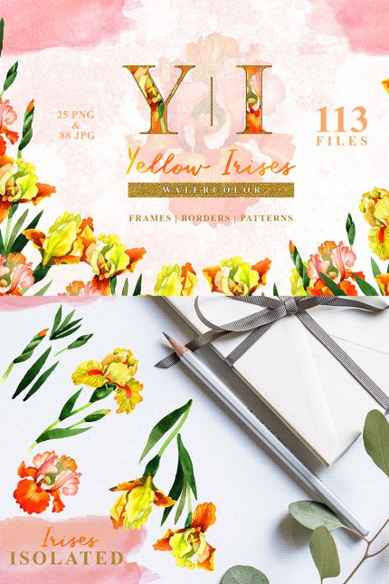 Template #76426 Irises Watercolor Webdesign Template - Logo template Preview