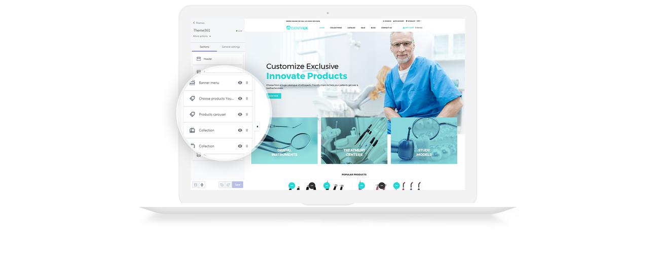 отзывчивая чистая тема bootstrap shopify