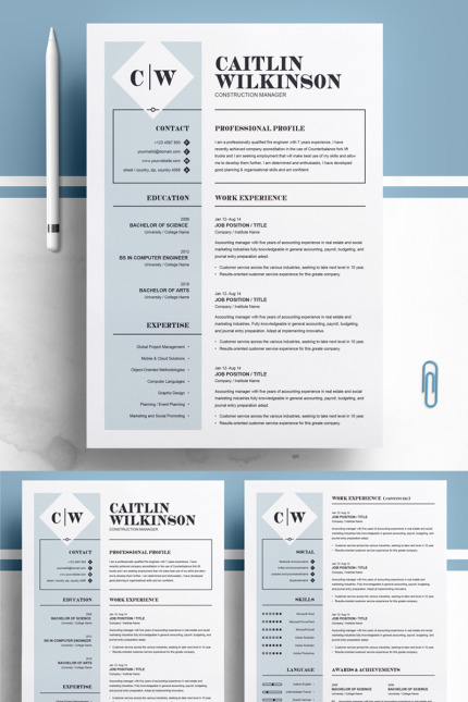 Template #76461 Page Resume Webdesign Template - Logo template Preview