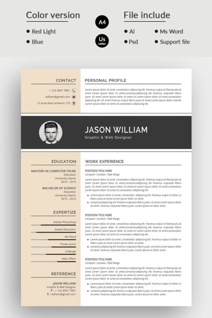 Template #76465 Cv Clean Webdesign Template - Logo template Preview