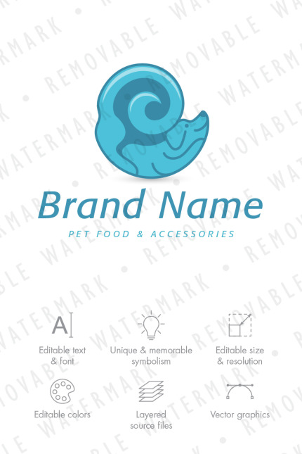 Template #76492 Dog Pet Webdesign Template - Logo template Preview