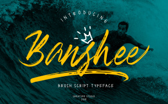Banshee Brush Cursive Font