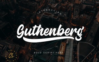 Guthenberg Bold Cursive Font