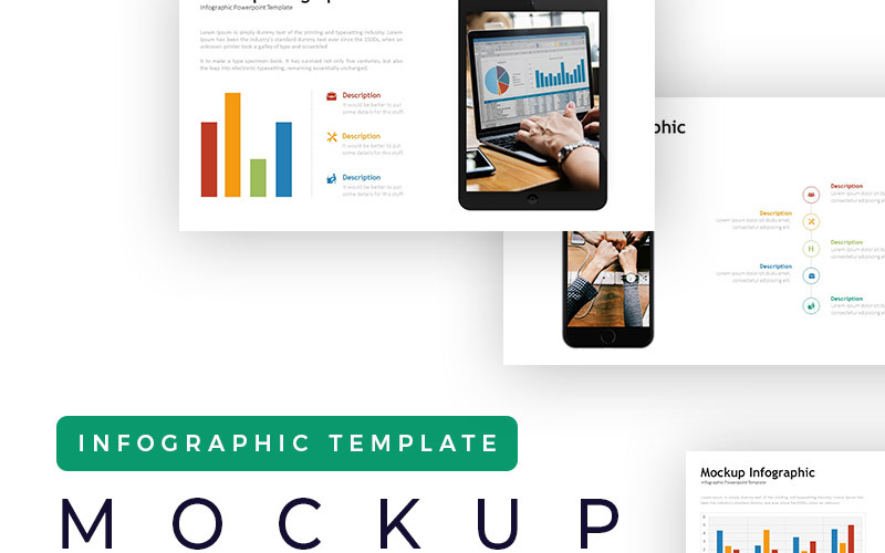 Mockup Presentation - Infographic PowerPoint template PowerPoint Template