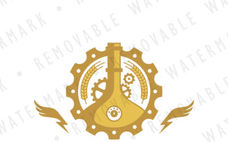 Steampunk Brewery Logo Template