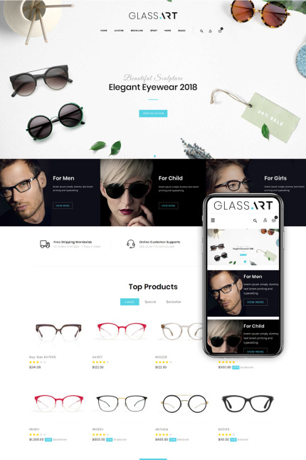 Template #76547 Spaces Eyeglasses Webdesign Template - Logo template Preview