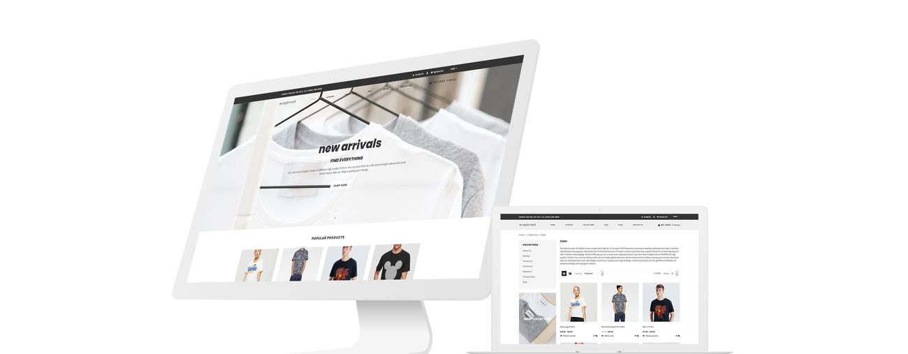 мода многостраничная чистая тема shopify