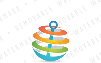 Anchor Globe Logo Template