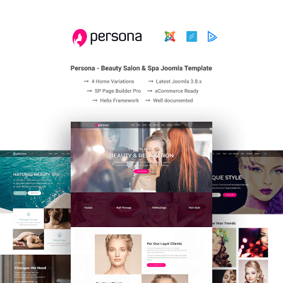 Persona- Beauty Salon & Spa Joomla Template Joomla Template #76508