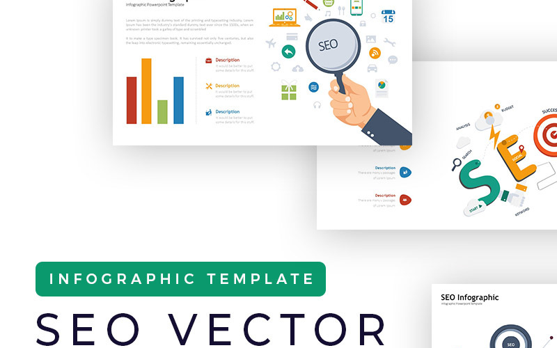 SEO Presentation - Infographic PowerPoint template PowerPoint Template