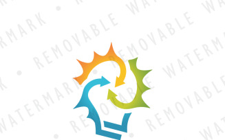 Smart Synergy Bulb Logo Template