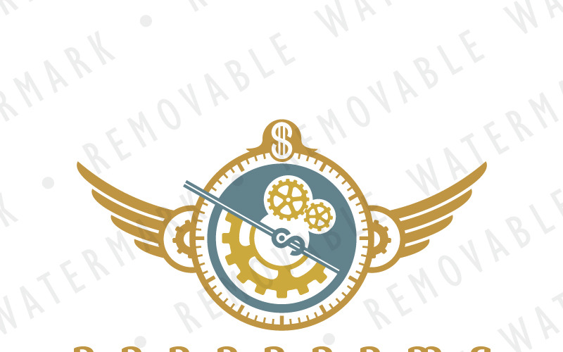 Steampunk Clockwork Logo Template