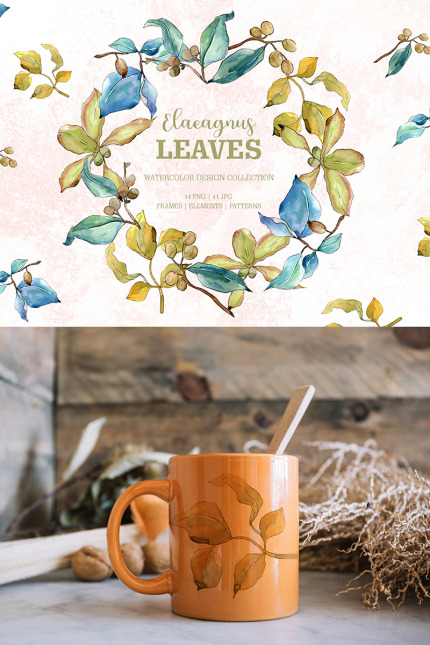 Template #76628 Leaves Watercolor Webdesign Template - Logo template Preview