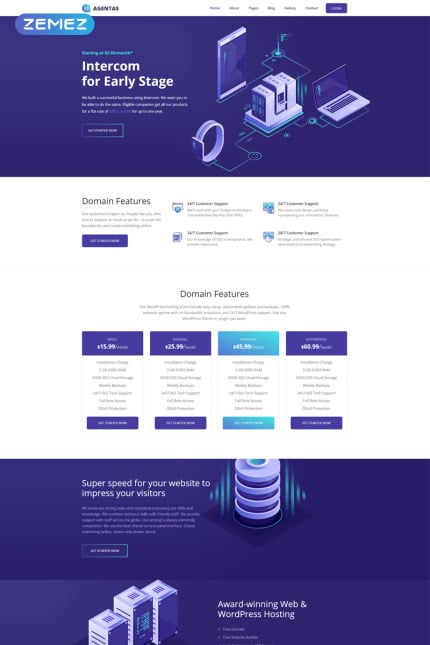 Template #76634 Hosting It Webdesign Template - Logo template Preview