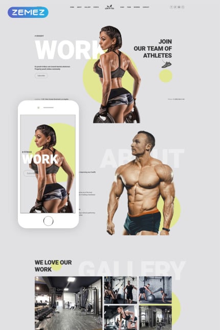 Template #76635 Gallery Gym Webdesign Template - Logo template Preview