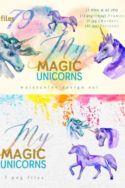 Template #76637 Unicorn Watercolor Webdesign Template - Logo template Preview