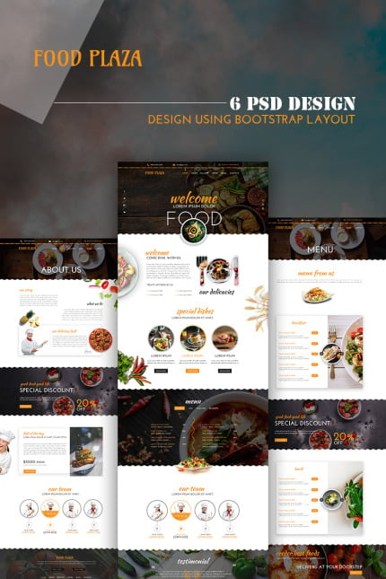 Template #76652 Foodies Restaurant Webdesign Template - Logo template Preview
