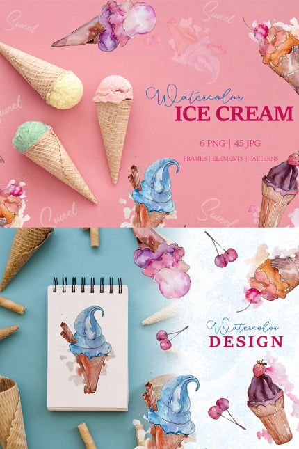 Template #76653 Ice Cream Webdesign Template - Logo template Preview