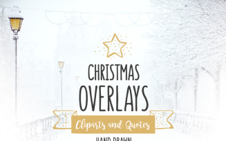 Christmas Overlays - Vector Set - Illustration