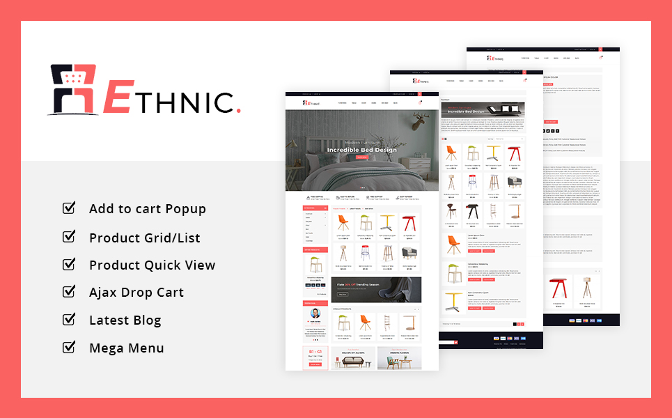 Ethnic Furniture Shop PrestaShop Theme