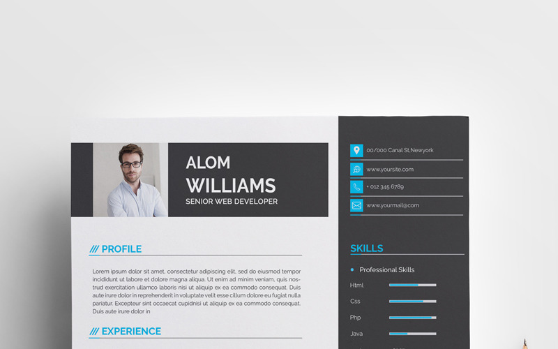 Professional Words Resume/CV Template Resume Template