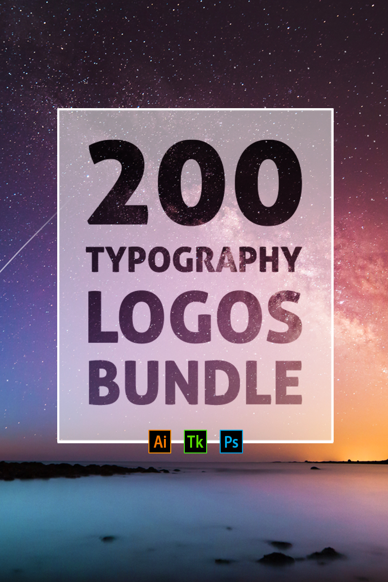 200 Typography Logos Template de Logotipo №76677