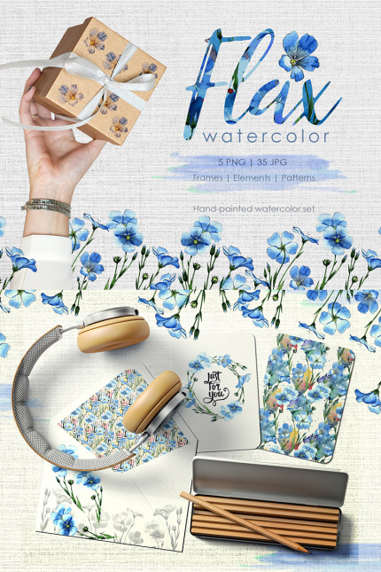 Template #76710 Blue Watercolor Webdesign Template - Logo template Preview