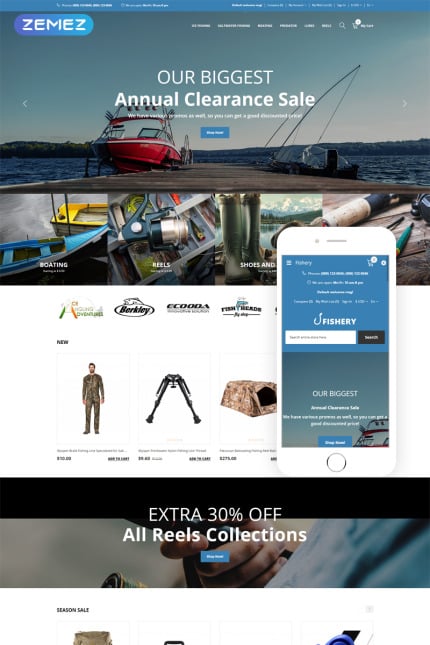 Template #76733 Fishing Opencart Webdesign Template - Logo template Preview