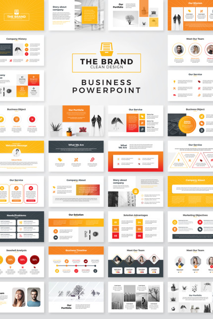 Template #76776 Powerpoint Business Webdesign Template - Logo template Preview