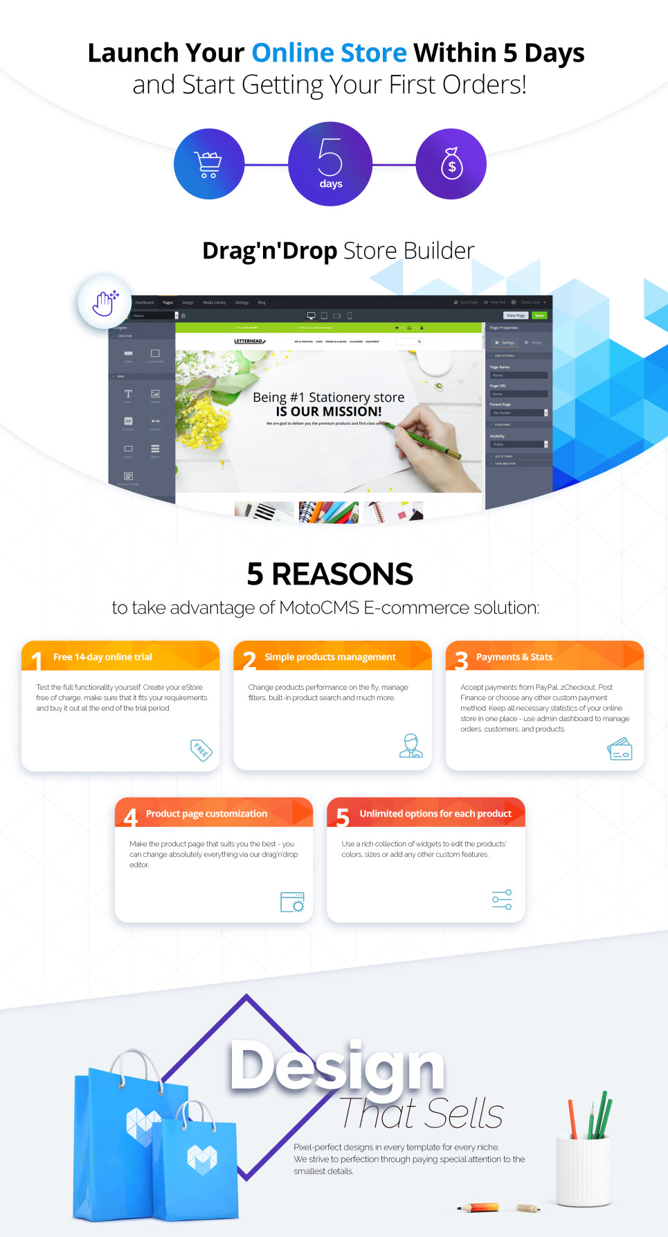 Stationery Store site Template for Office Supplies MotoCMS